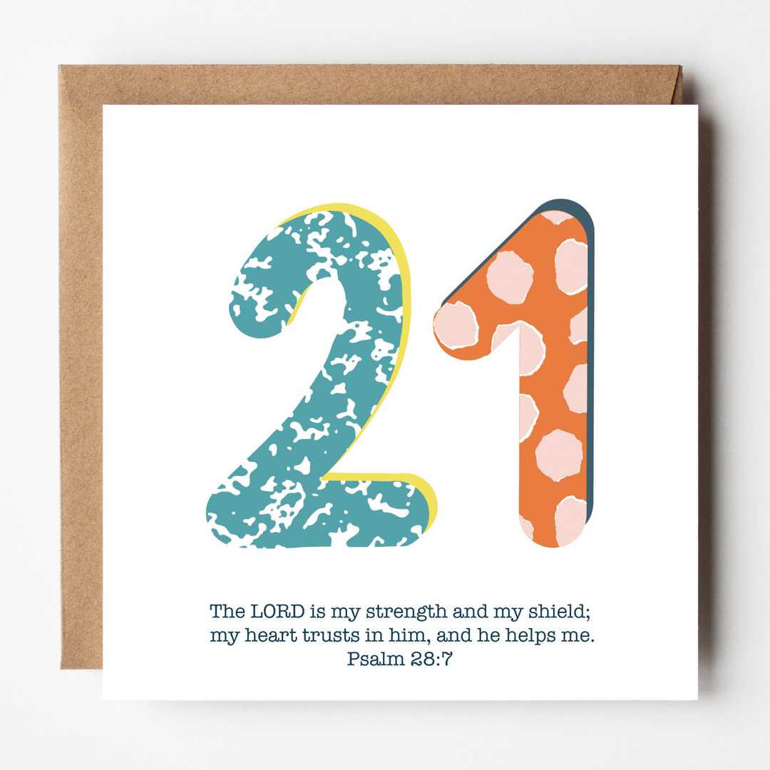 21st Birthday/ Anniversary Contemporary Christian Card