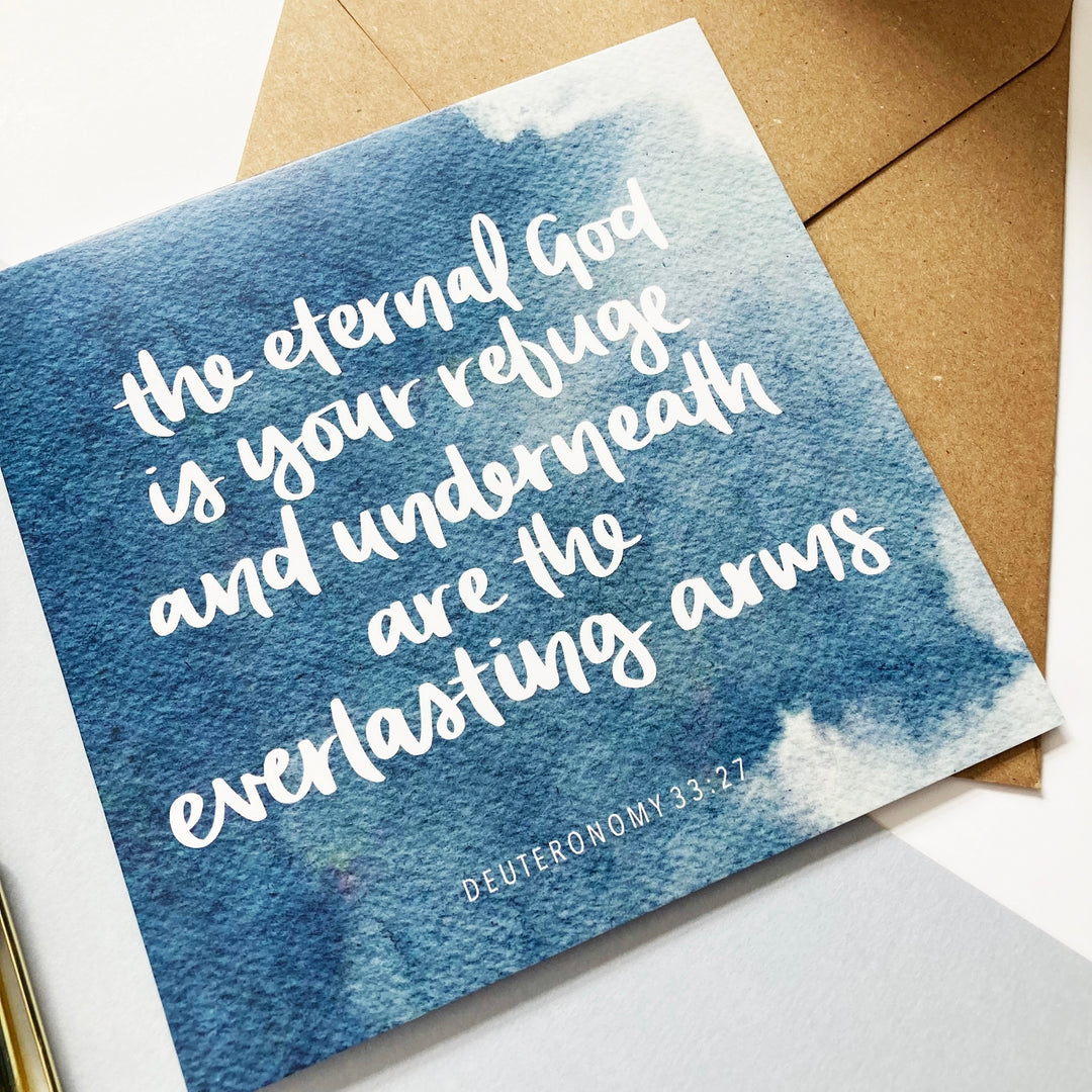 God is Your Refuge Card - Sympathy/ Empathy/ Encouragement Card