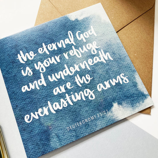 God is Your Refuge Card - Sympathy/ Empathy/ Encouragement Card