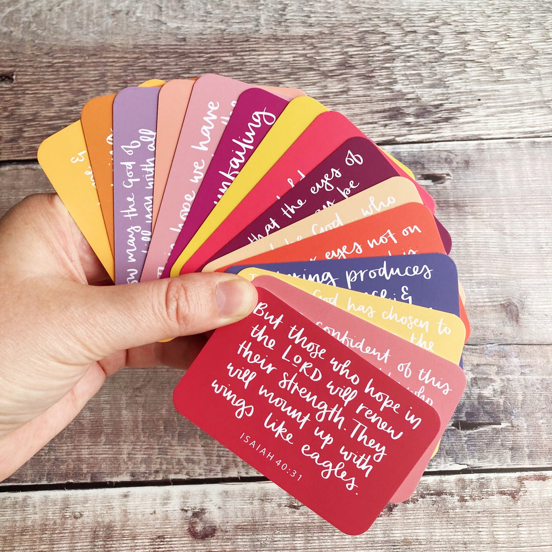 Hope in a Tin - 15 Hand-Lettered Scripture Cards