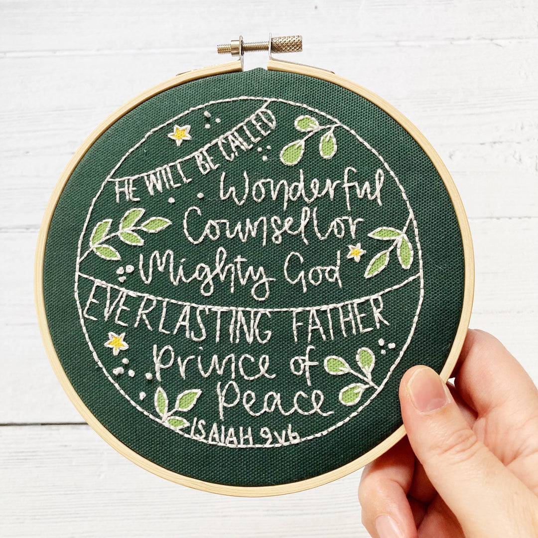 Isaiah 9:6 Christmas Christian Embroidery Kit