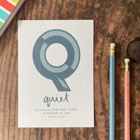 Letter Q - A6 Bible Alphabet Print