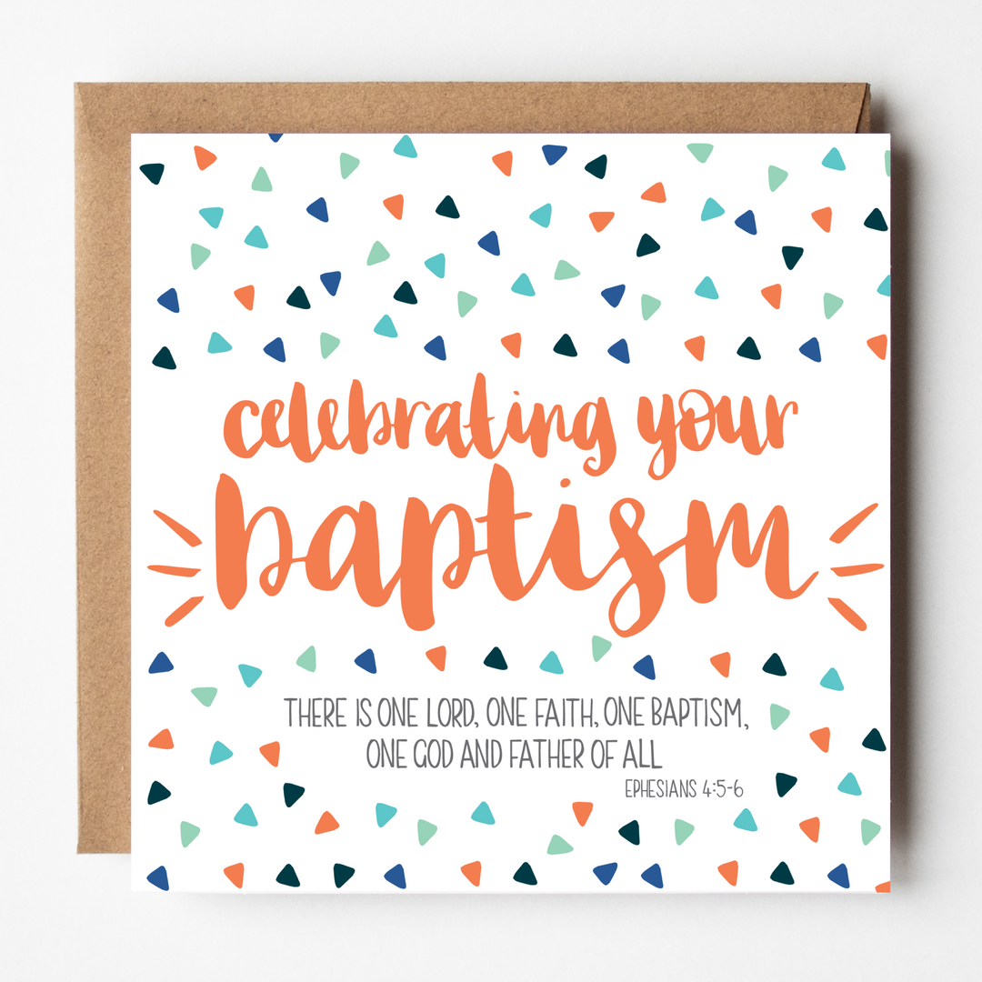 Baptism Greetings Card - Ephesians 4:5-6