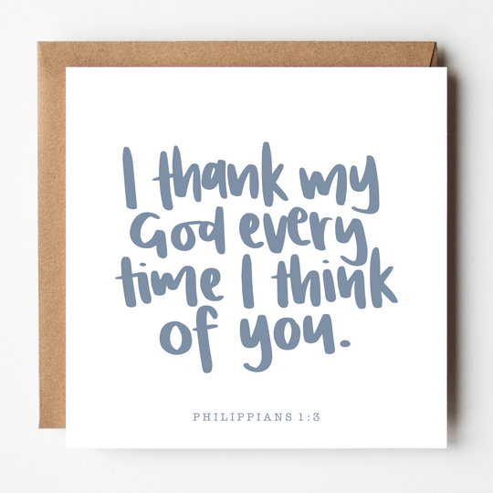 Thankful for You - Philippians 1:3 Card