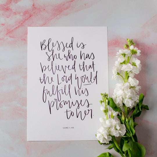 Blessed is She Print