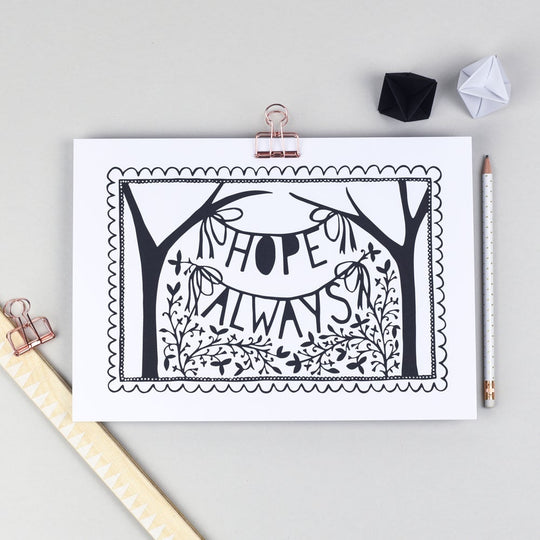 Hope Always Folk Art Print