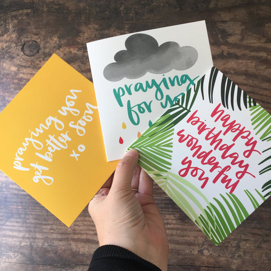 Card options for thinking of you box