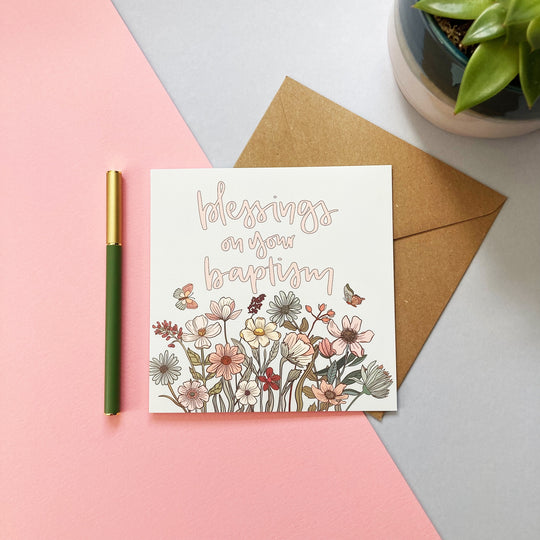 Slight Seconds Blessings on Your Baptism Card