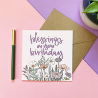 Blessings on Your Birthday Card