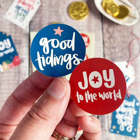 Joyful Christian Christmas Sticker Set (30 or 60 Stickers)