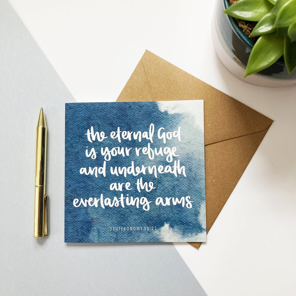 God is Your Refuge Card - Sympathy/ Empathy/ Encouragement Card