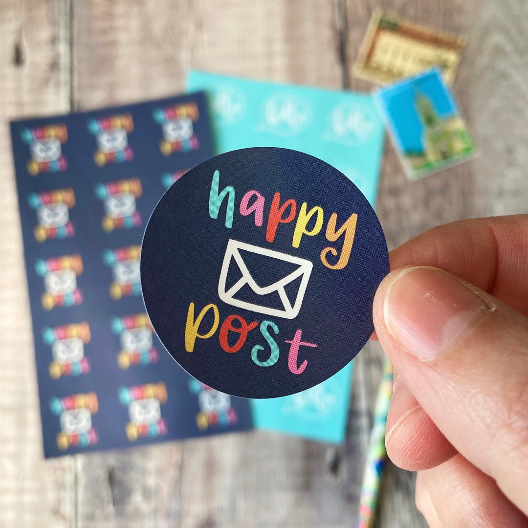 Happy Post Sticker Set (30 or 60 Stickers)