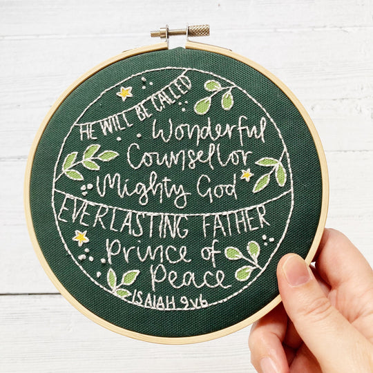 Isaiah 9:6 Christmas Christian Embroidery Kit