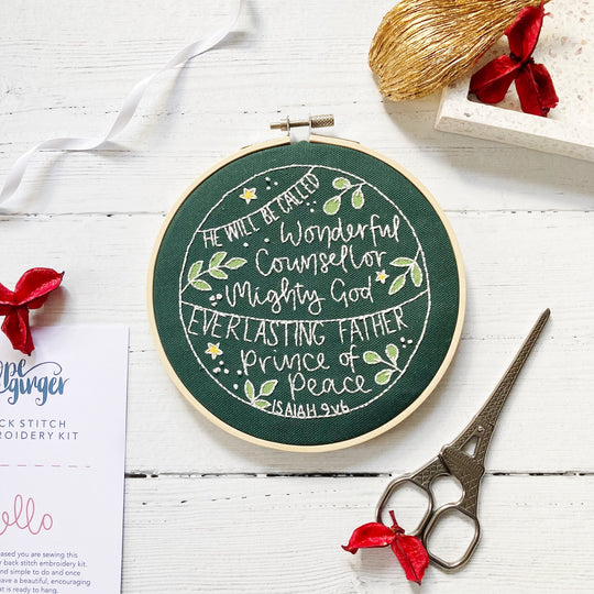 Isaiah 9:6 Christmas Christian Embroidery Kit