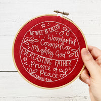 Isaiah 9:6 Christmas Christian Embroidery Kit