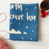 Joy to the World Christmas Tea Towel - Organic and Fairtrade