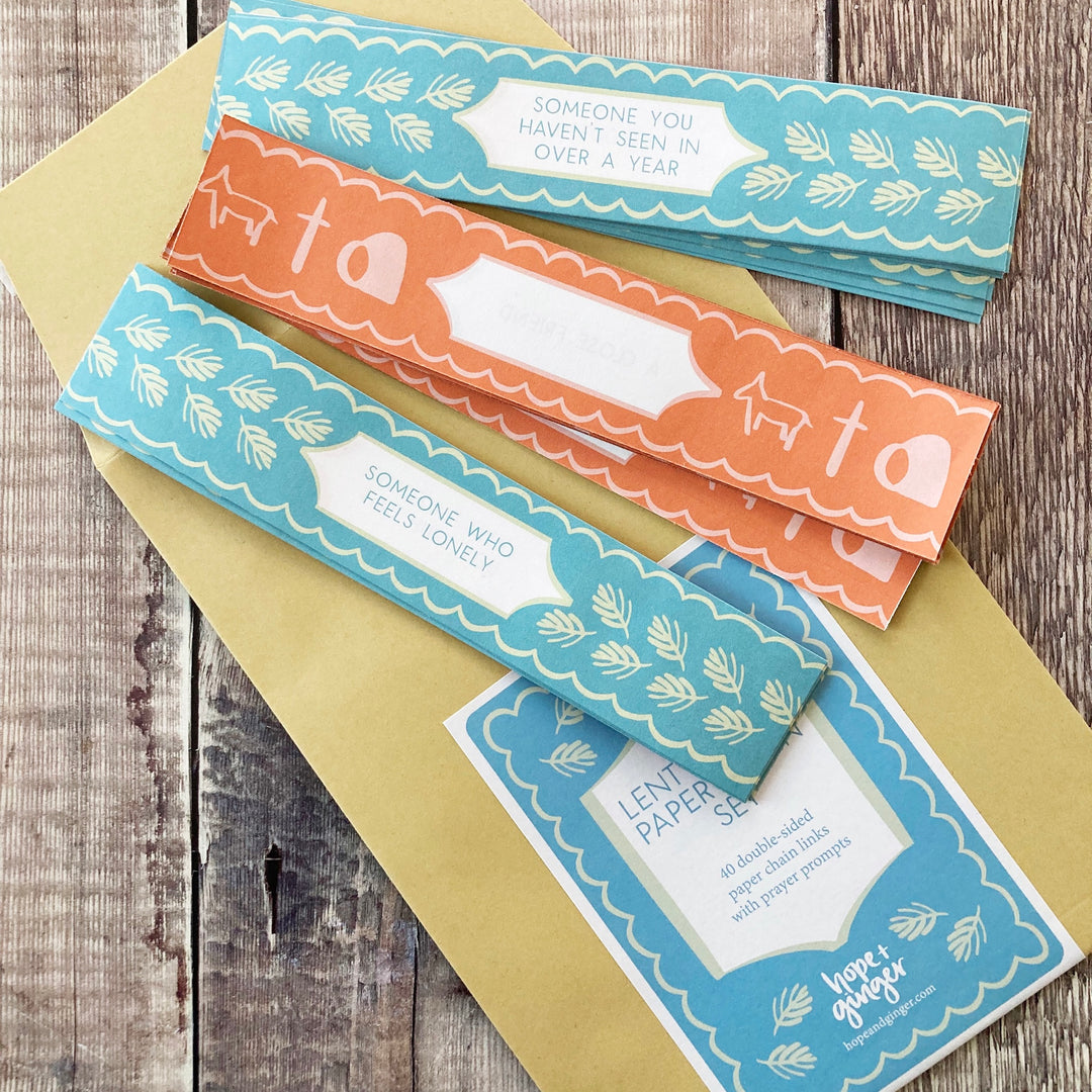 Lent Prayer Paper Chain Set