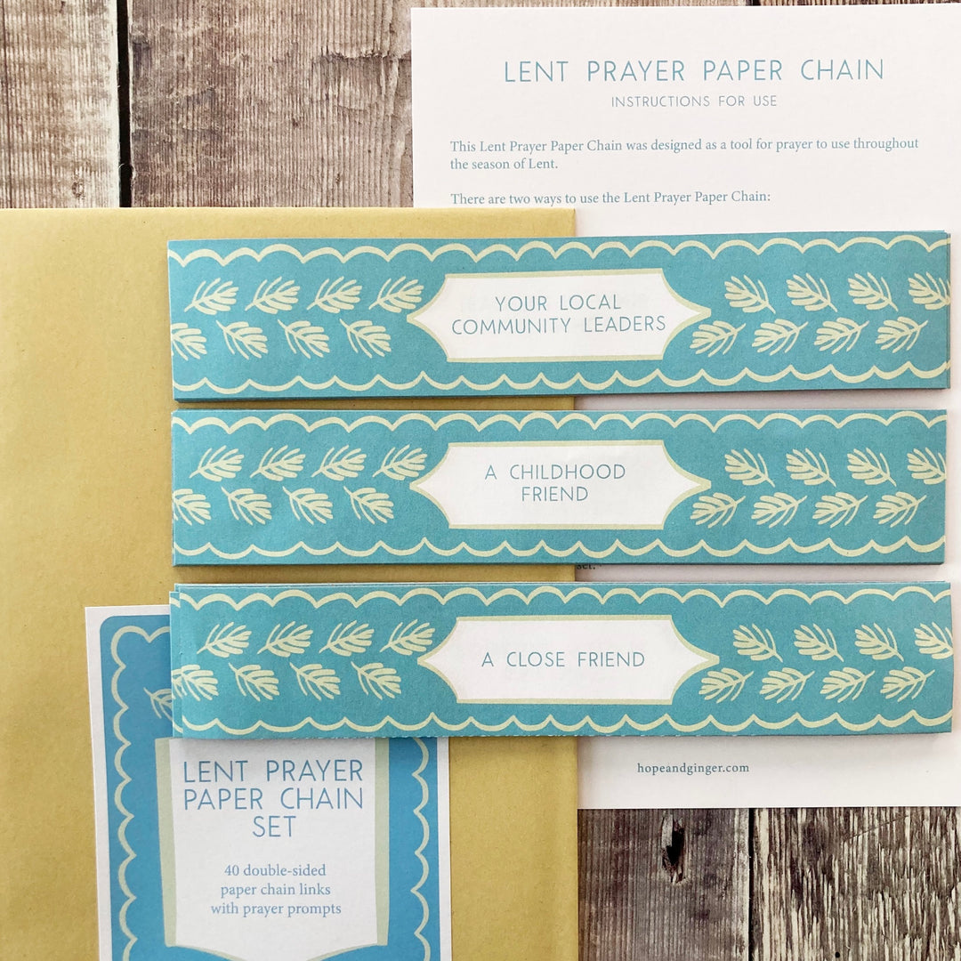 Lent Prayer Paper Chain Set