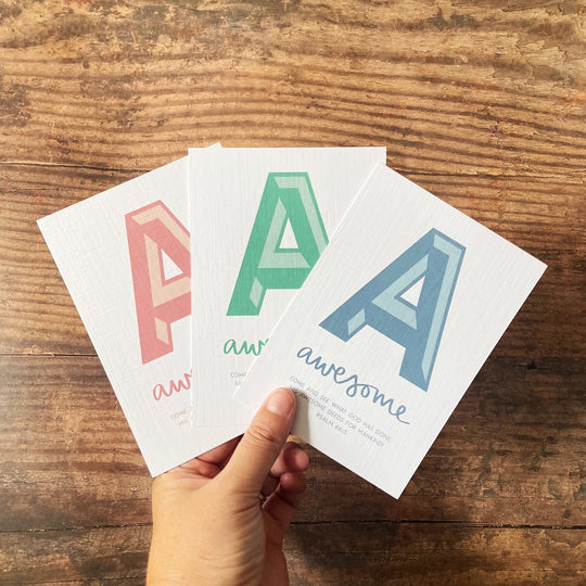 Letter R - A6 Bible Alphabet Print