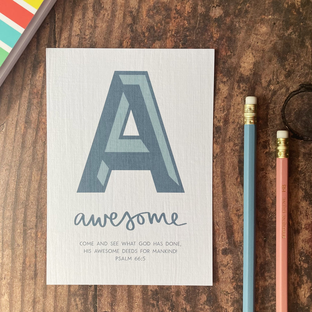Letter A - A6 Bible Alphabet Print