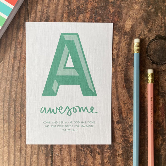 Letter A - A6 Bible Alphabet Print