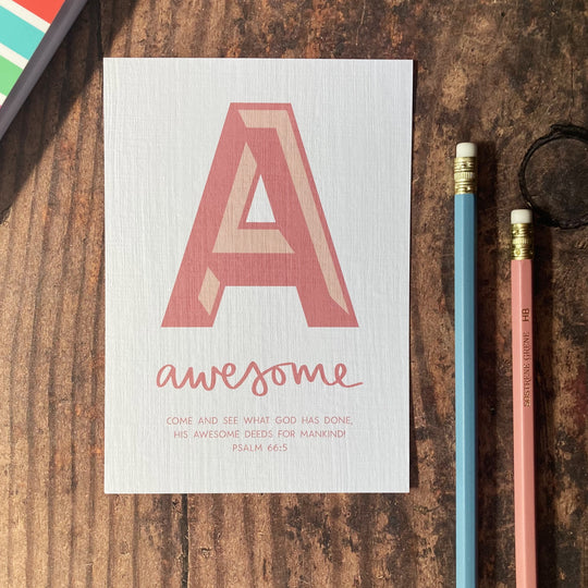 Letter A - A6 Bible Alphabet Print