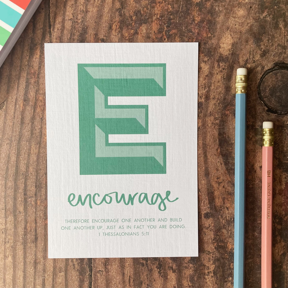 Letter E - A6 Bible Alphabet Print