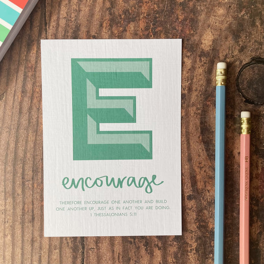 Letter E - A6 Bible Alphabet Print