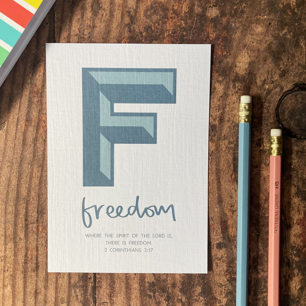 Letter F - A6 Bible Alphabet Print