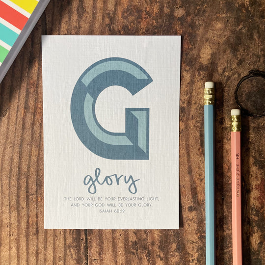 Letter G - A6 Bible Alphabet Print