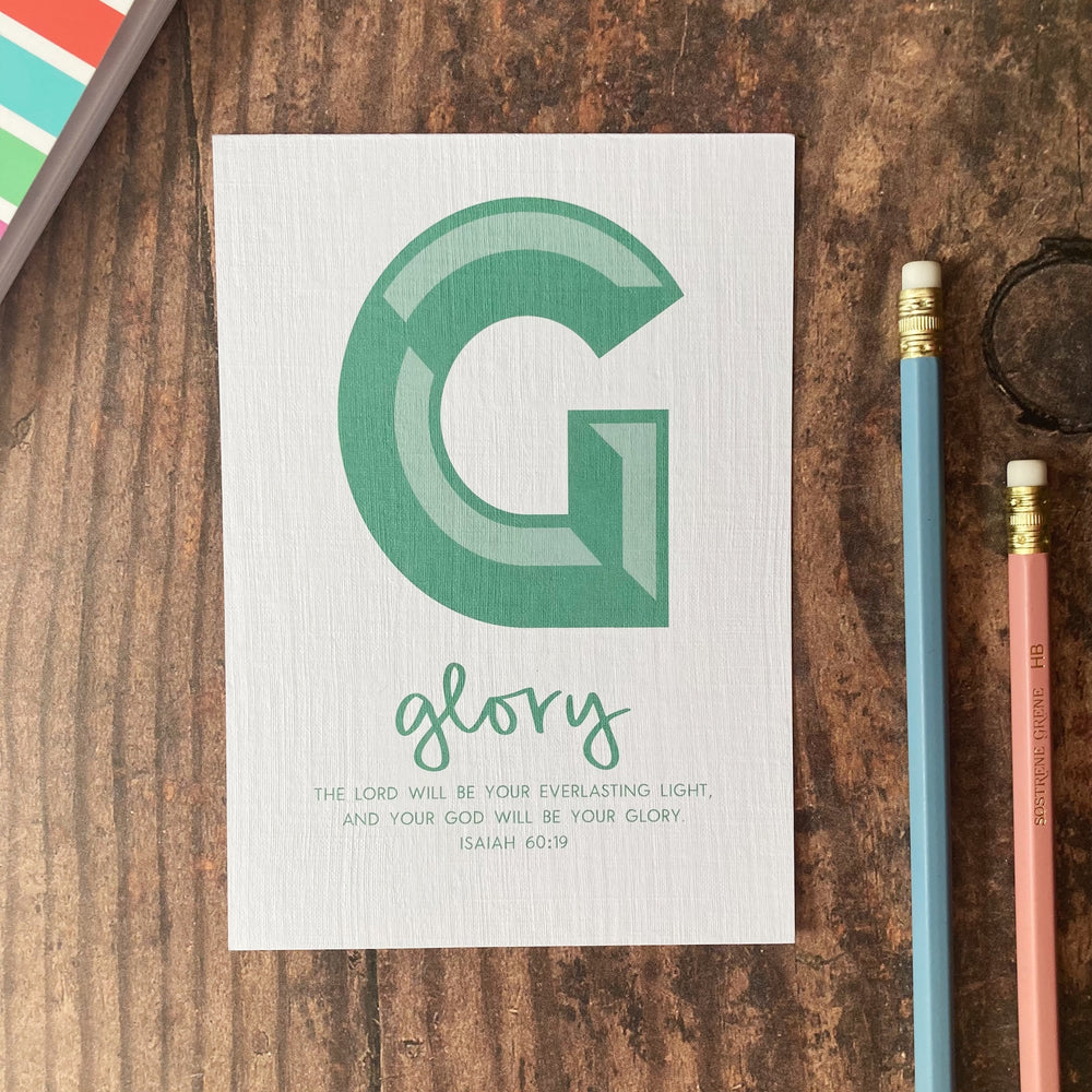 Letter G - A6 Bible Alphabet Print