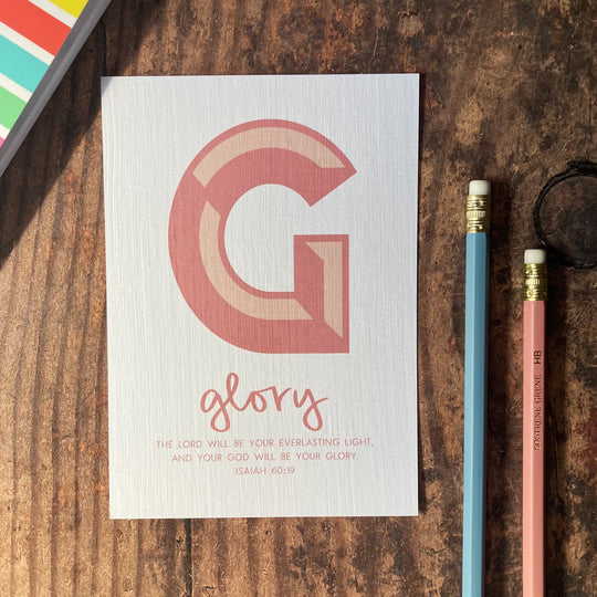 Letter G - A6 Bible Alphabet Print