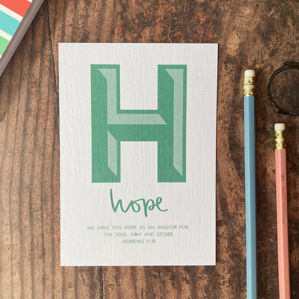 Letter H - A6 Bible Alphabet Print