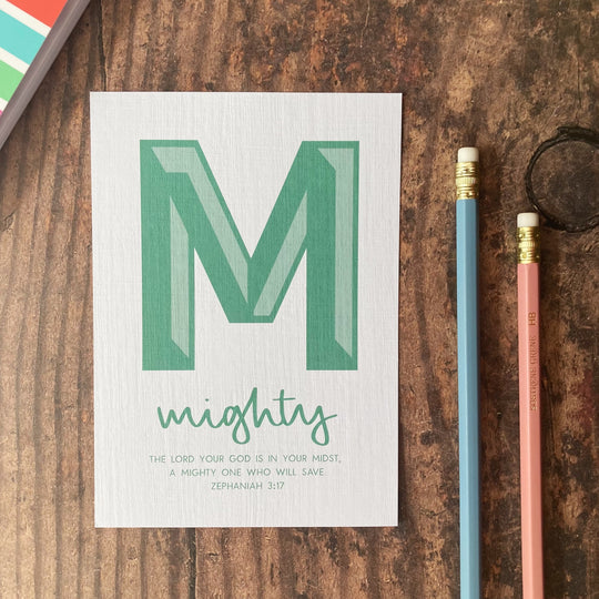 Letter M - A6 Bible Alphabet Print
