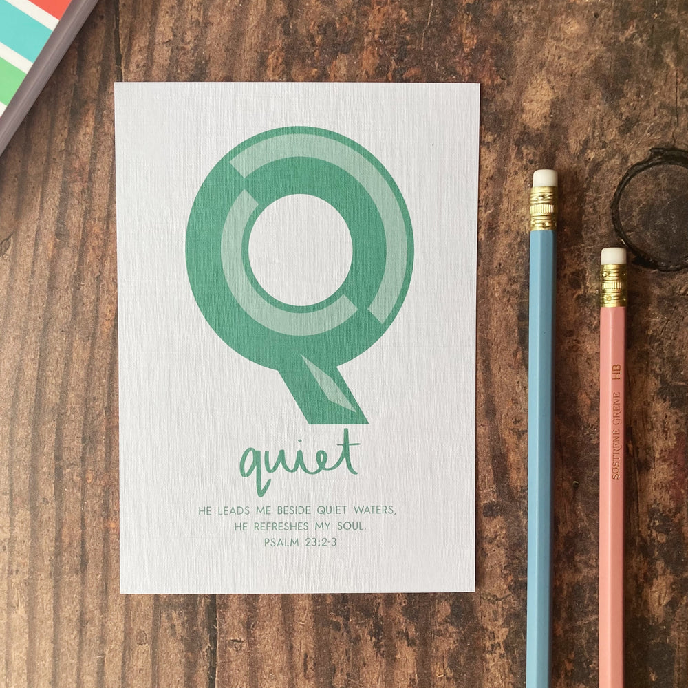 Letter Q - A6 Bible Alphabet Print