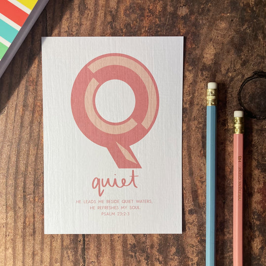 Letter Q - A6 Bible Alphabet Print