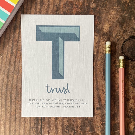 Letter T - A6 Bible Alphabet Print