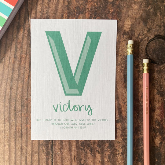 Letter V - A6 Bible Alphabet Print