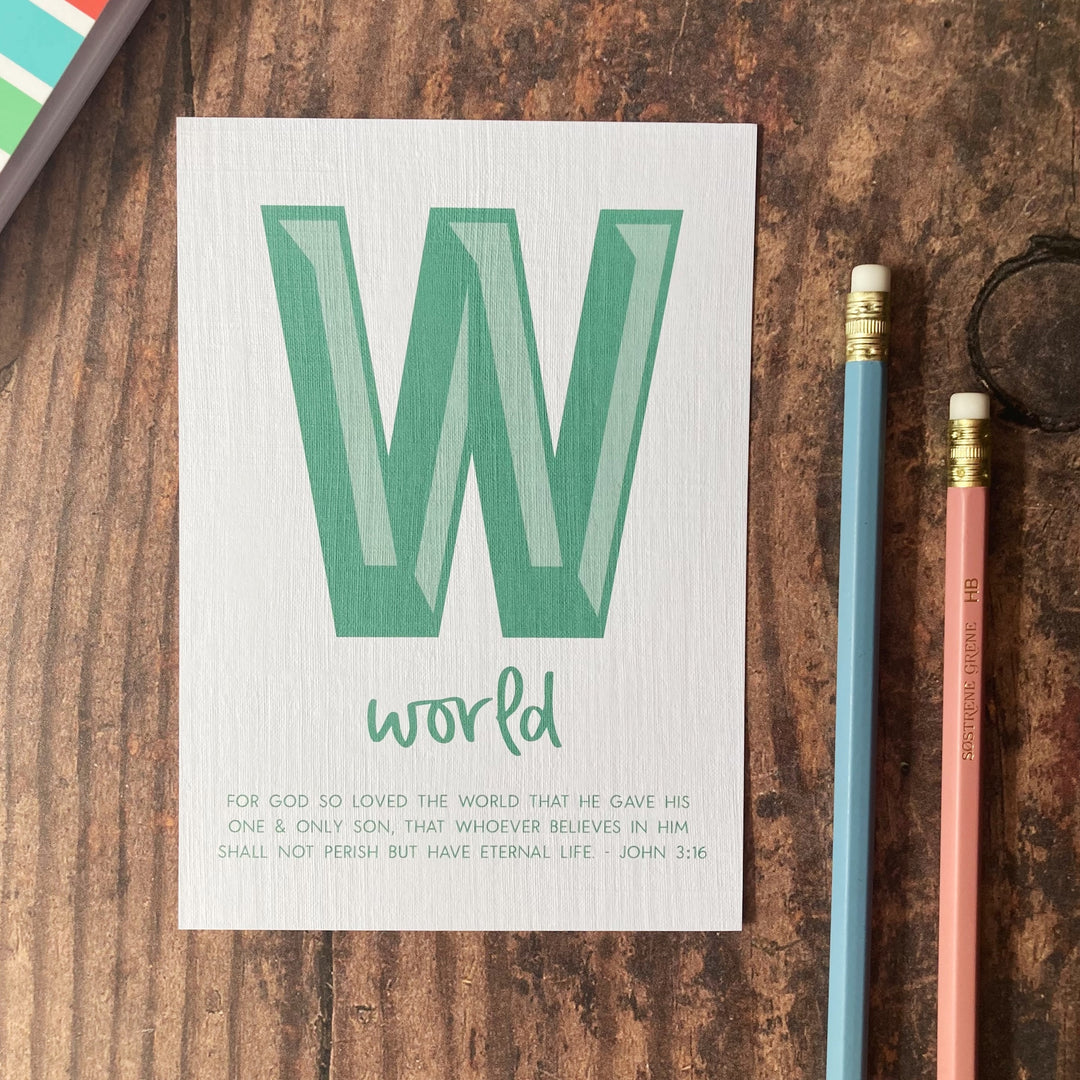 Letter W - A6 Bible Alphabet Print