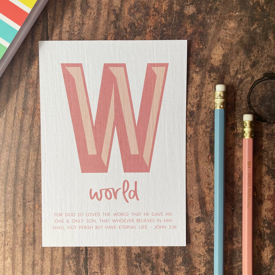 Letter W - A6 Bible Alphabet Print