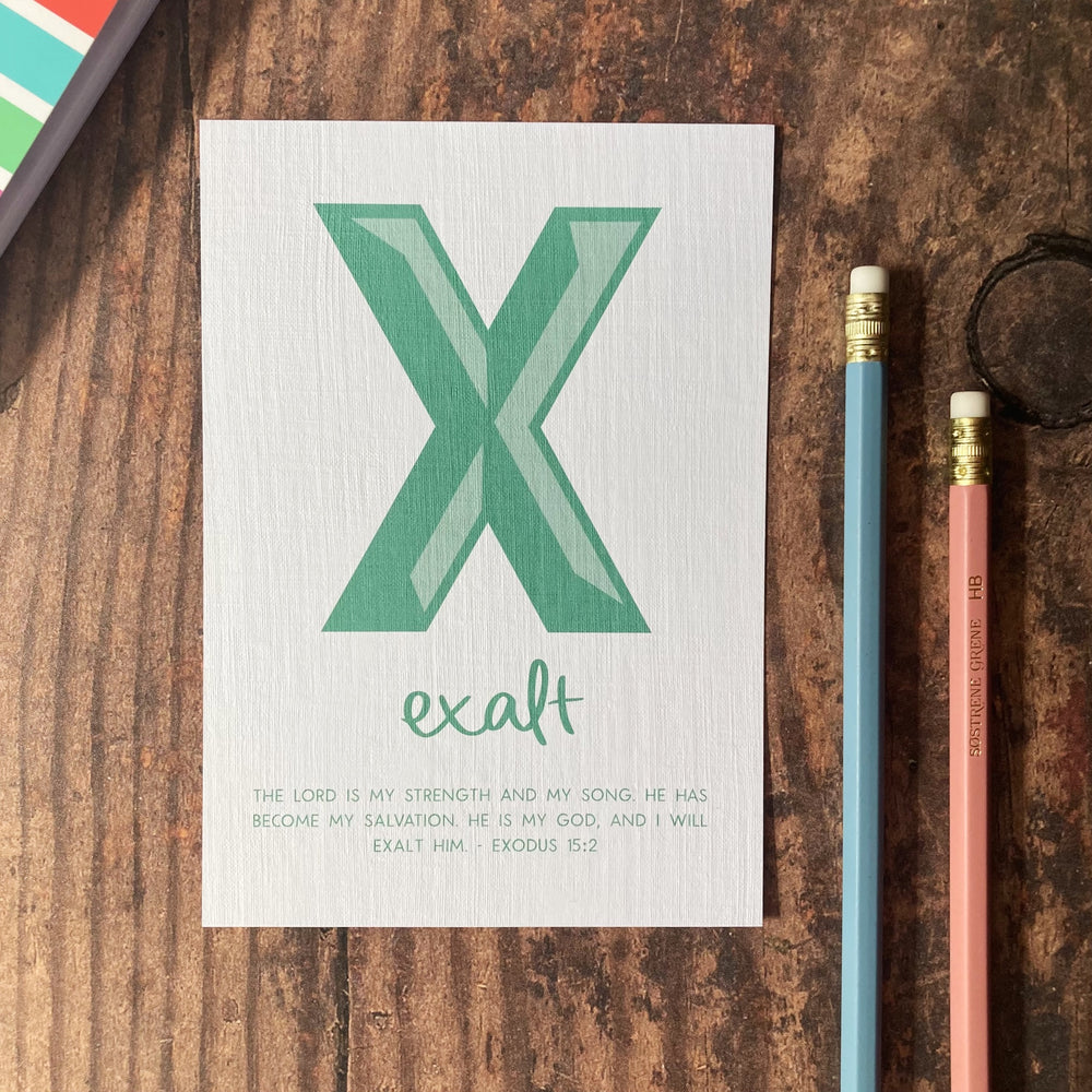 Letter X - A6 Bible Alphabet Print