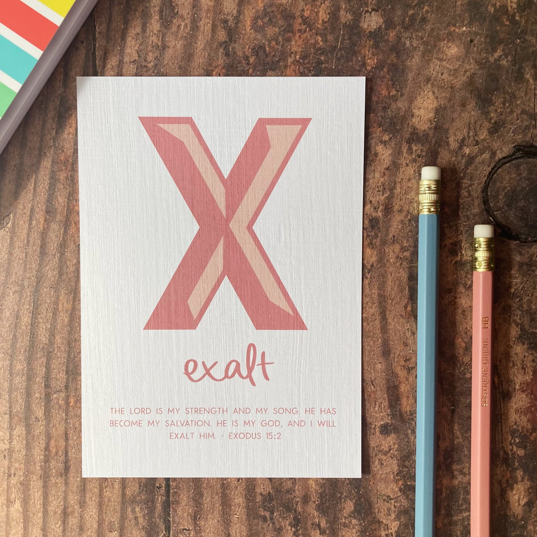 Letter X - A6 Bible Alphabet Print
