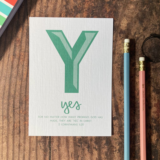 Letter Y - A6 Bible Alphabet Print