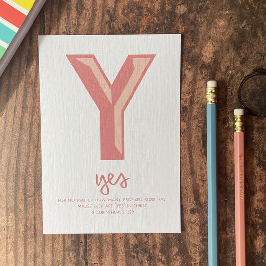 Letter Y - A6 Bible Alphabet Print