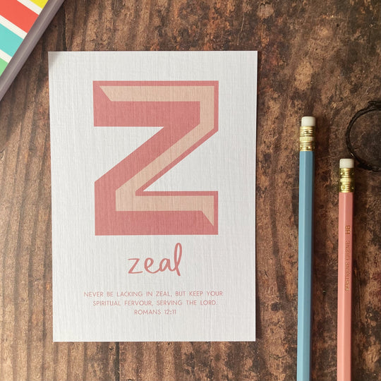 Letter Z - A6 Bible Alphabet Print