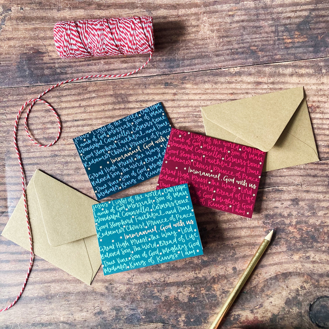 Names of Jesus Mini Christmas Cards - 6 or 12 Pack