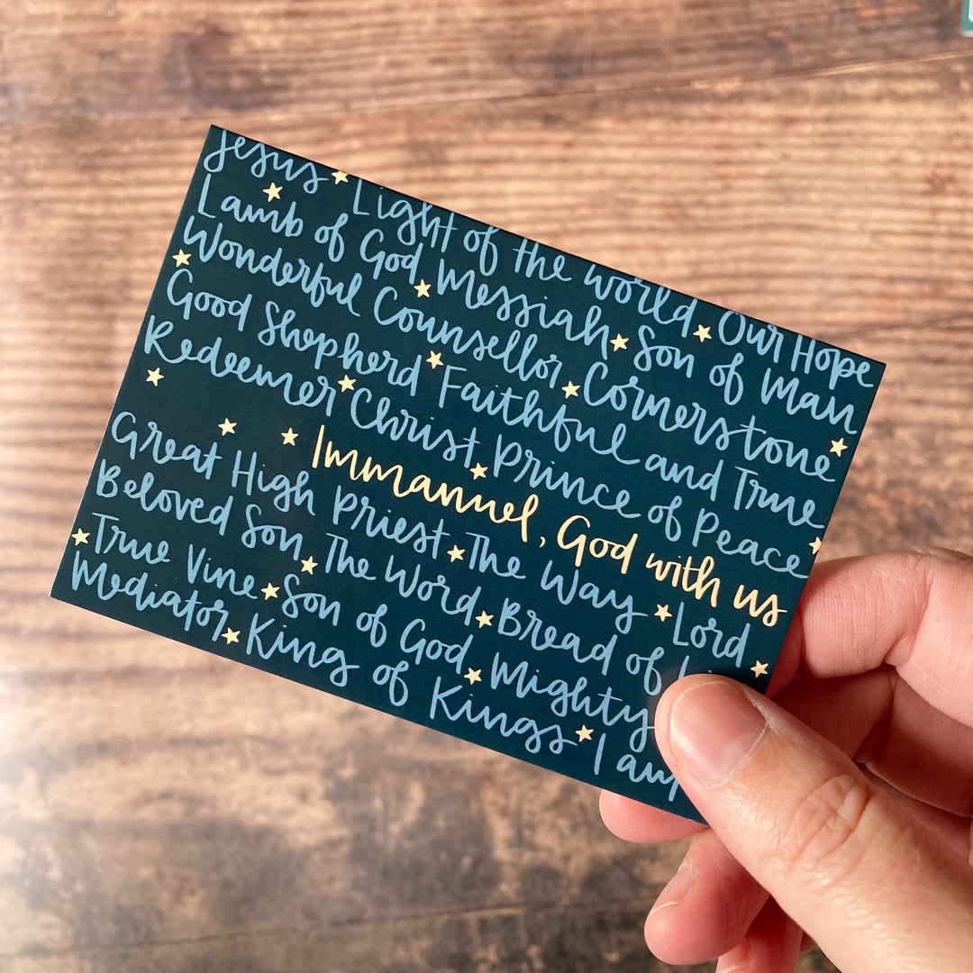 Names of Jesus Mini Christmas Cards - 6 or 12 Pack
