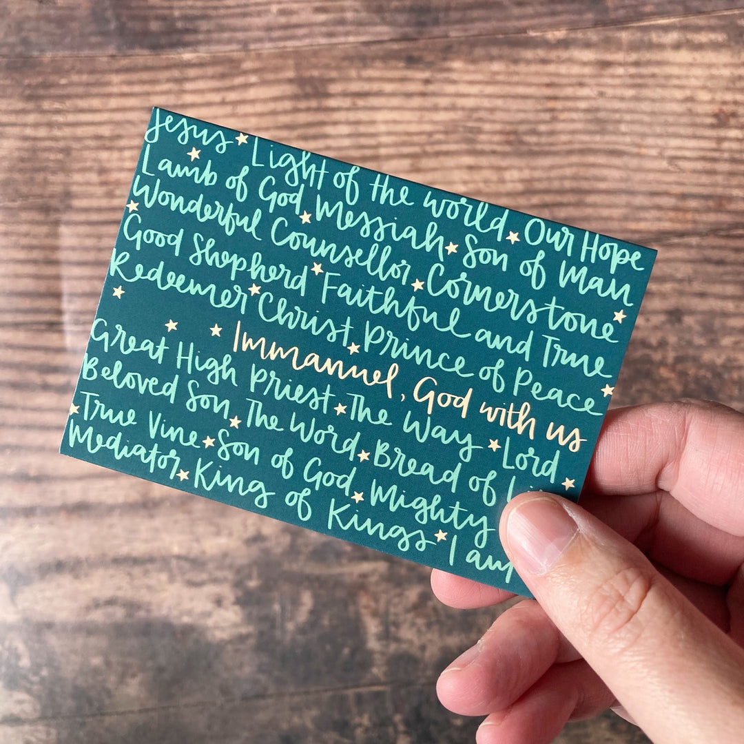 Names of Jesus Mini Christmas Cards - 6 or 12 Pack