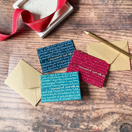 Names of Jesus Mini Christmas Cards - 6 or 12 Pack