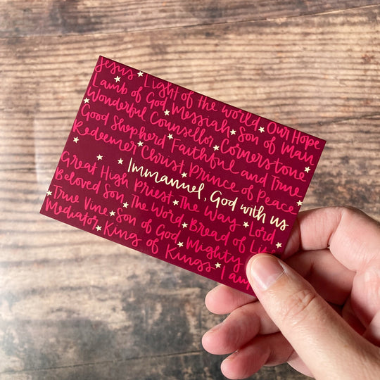 Names of Jesus Mini Christmas Cards - 6 or 12 Pack